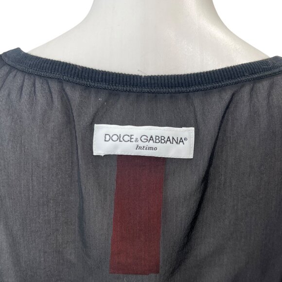 Dolce & Gabanna Intimo Black Sheer Mesh Tank Top size XL - Picture 5 of 7